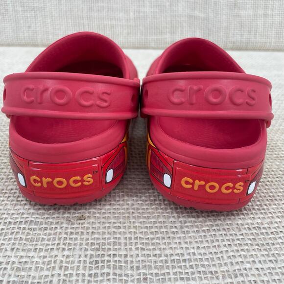 SOLD**Crocs Lightning McQueen CARS LIGHT UP *WORKS* Clogs, Disney Pixar, Size C8 - Picture 4 of 11